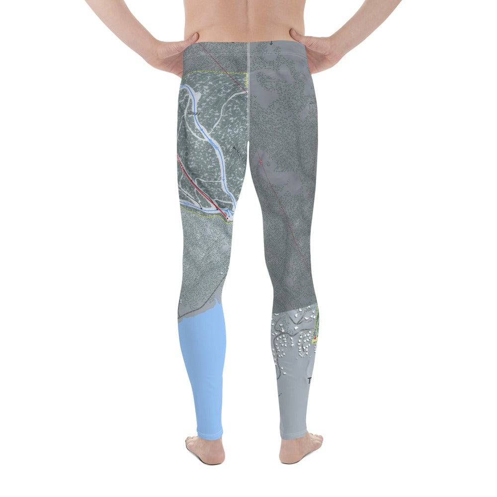 Tamarack, Idaho Ski Trail Map Men's Base Layer Bottom - Powderaddicts