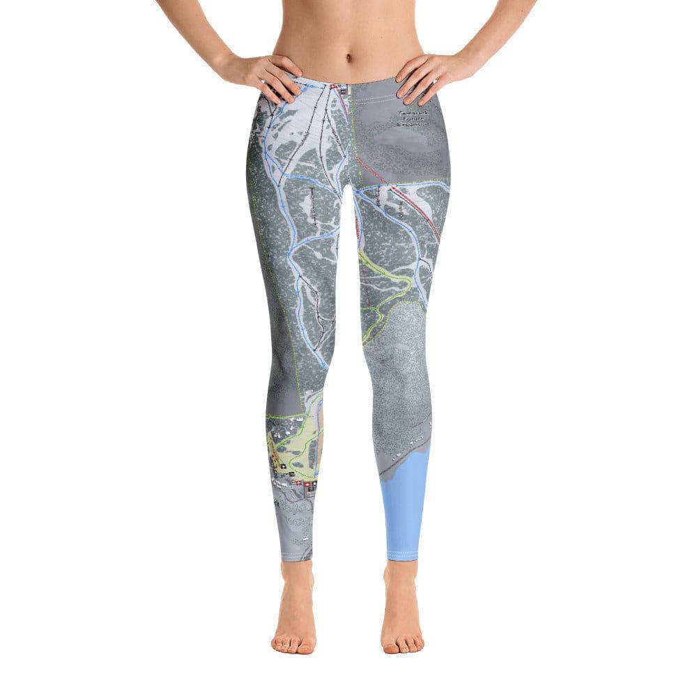 Tamarack, Idaho Ski Trail Map Women's Base Layer Bottom - Powderaddicts