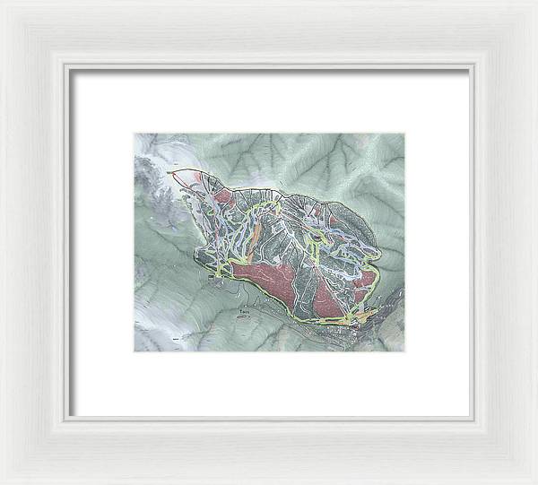Taos Ski Trail Map - Framed Print - Powderaddicts