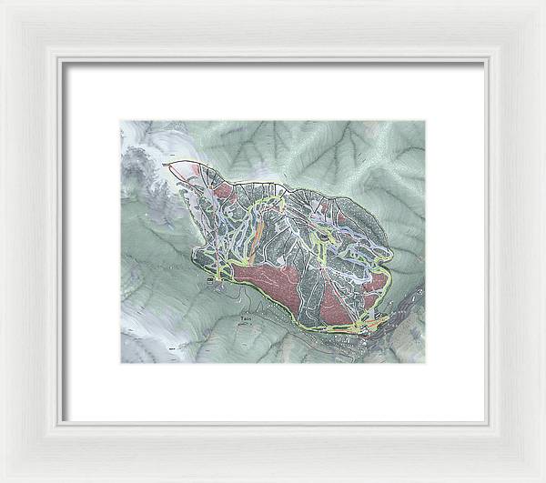 Taos Ski Trail Map - Framed Print - Powderaddicts