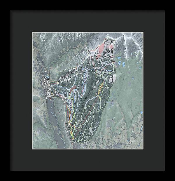 Telluride Ski Trail Map - Framed Print - Powderaddicts