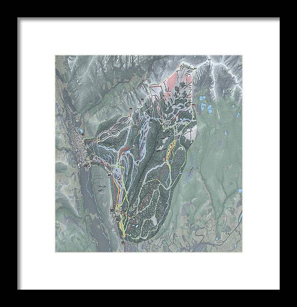 Telluride Ski Trail Map - Framed Print - Powderaddicts
