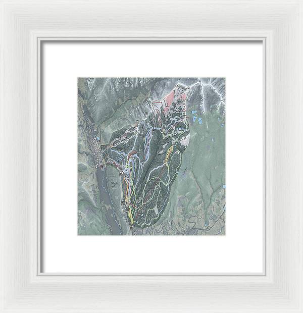 Telluride Ski Trail Map - Framed Print - Powderaddicts