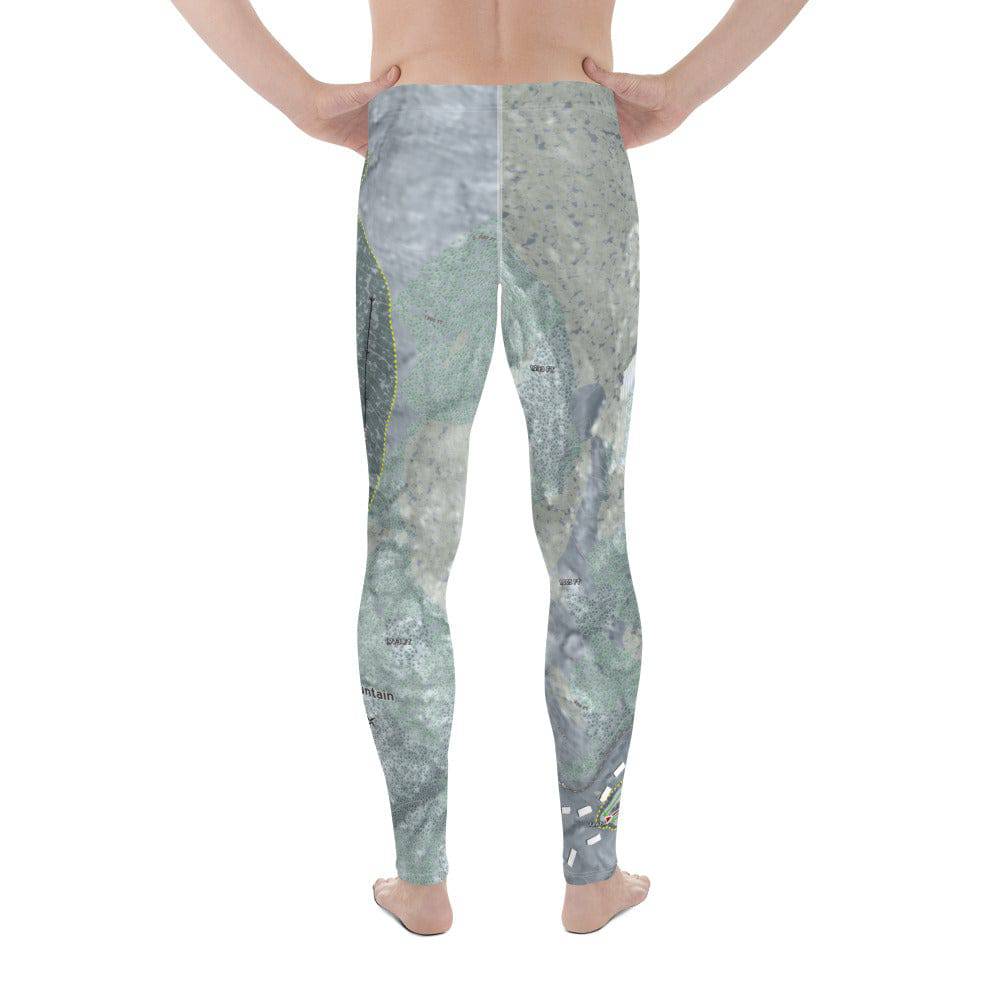 Tenney Mountain, New Hampshire Ski Trail Map Men's Base Layer Bottom - Powderaddicts