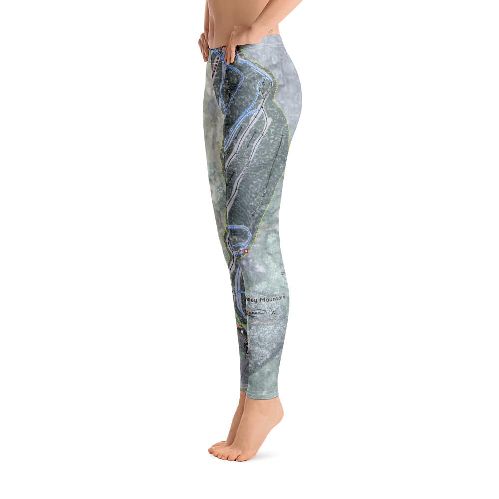 Tenney Mountain, New Hampshire Ski Trail Map Women's Base Layer Bottom - Powderaddicts