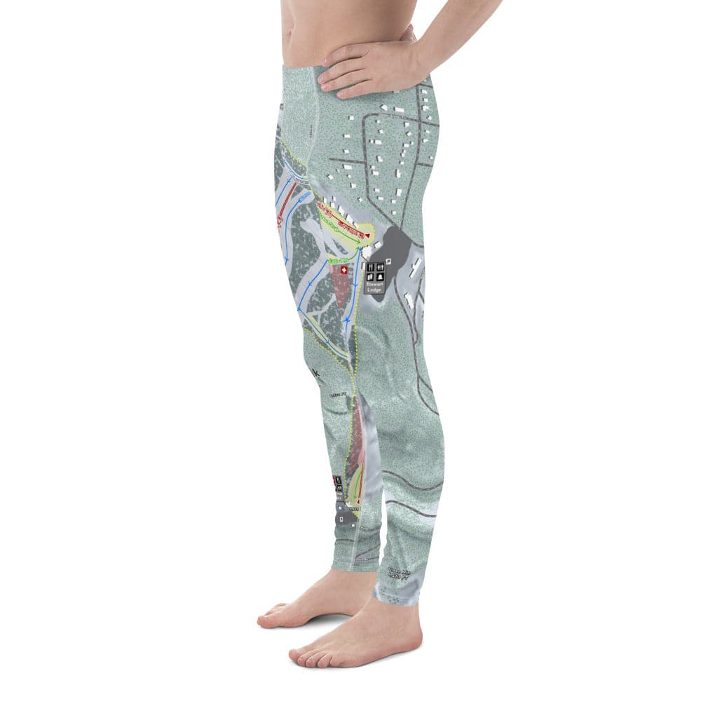 Terry Peak, South Dakota Ski Trail Map Men's Base Layer Bottom - Powderaddicts