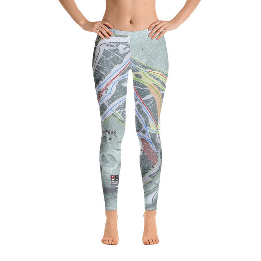Terry Peak, South Dakota Ski Trail Map Women's Base Layer Bottom - Powderaddicts