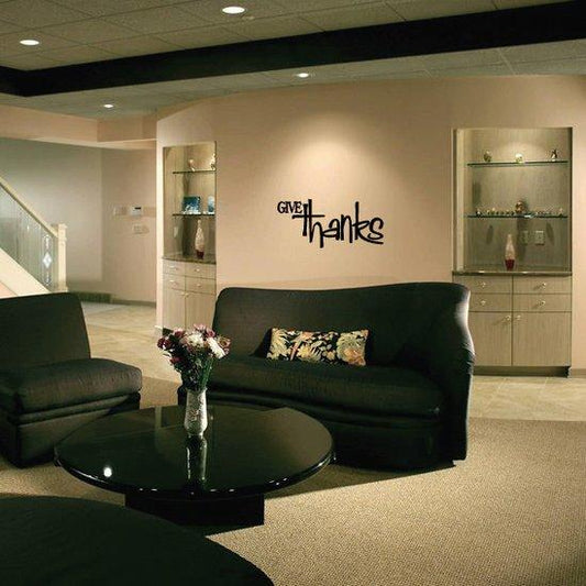 Give Thanks Wall Decal - Powderaddicts
