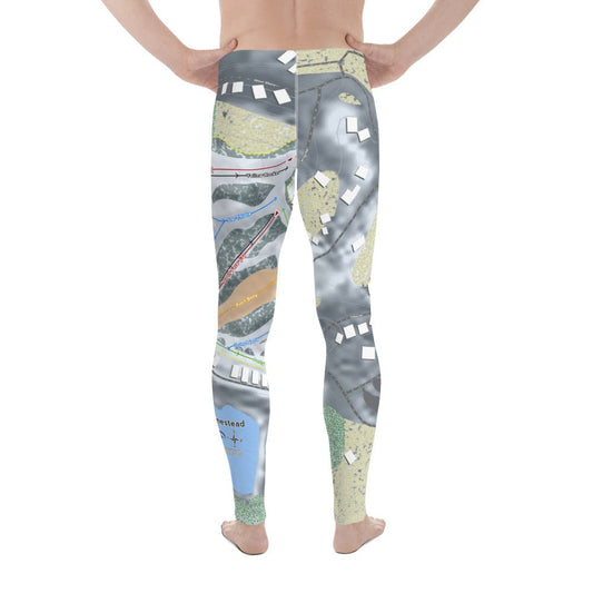 The Homestead, Michigan Ski Trail Map Men's Base Layer Bottom - Powderaddicts