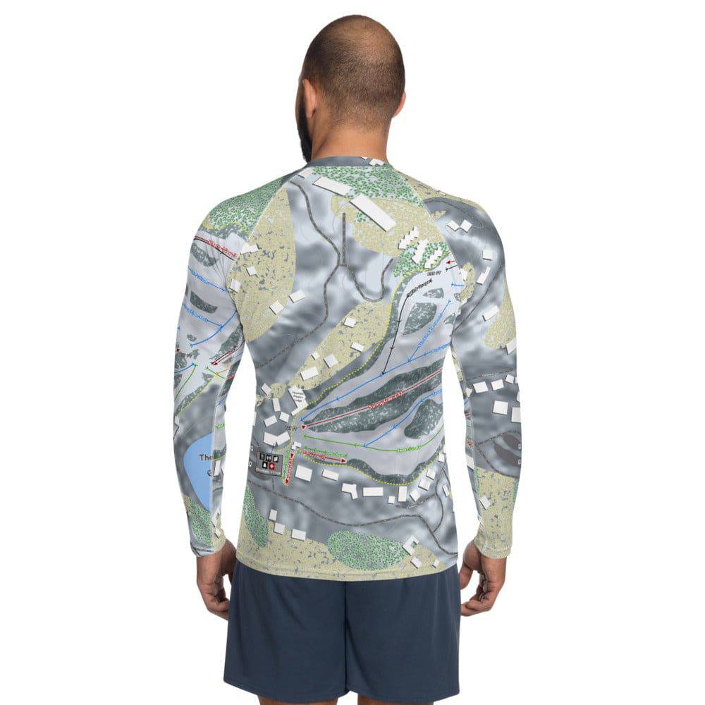 The Homestead, Michigan Ski Trail Map Men's Base Layer Top - Powderaddicts