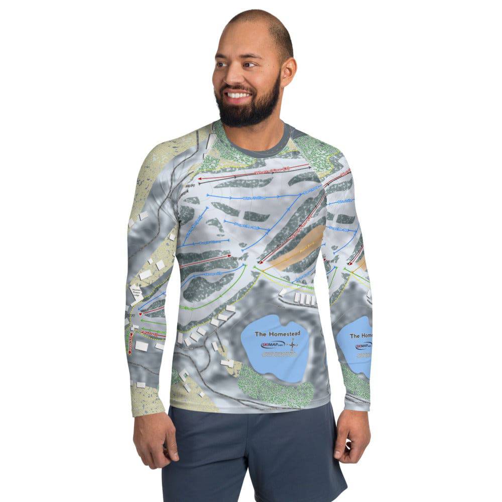 The Homestead, Virginia Ski Trail Map Men's Base Layer Top