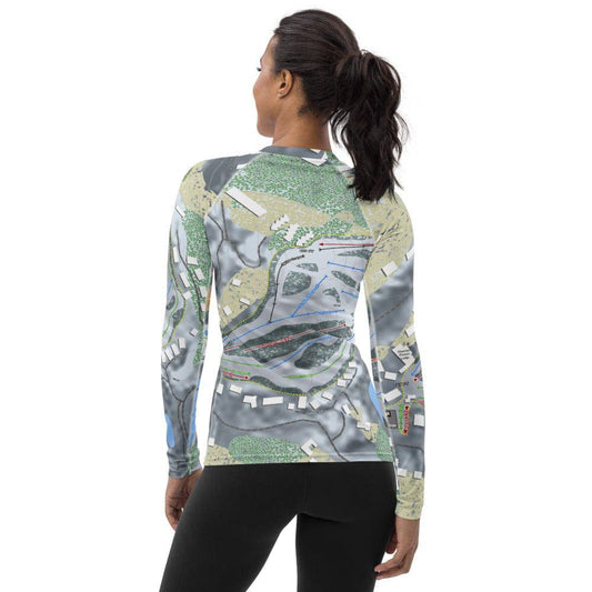 The Homestead, Virginia Ski Trail Map Women's Base Layer Top - Powderaddicts
