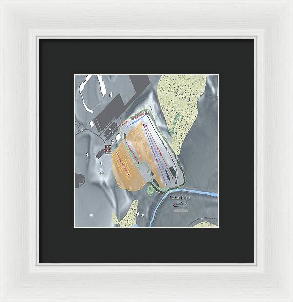 The Rock Snowpark Ski Trail Map - Framed Print - Powderaddicts