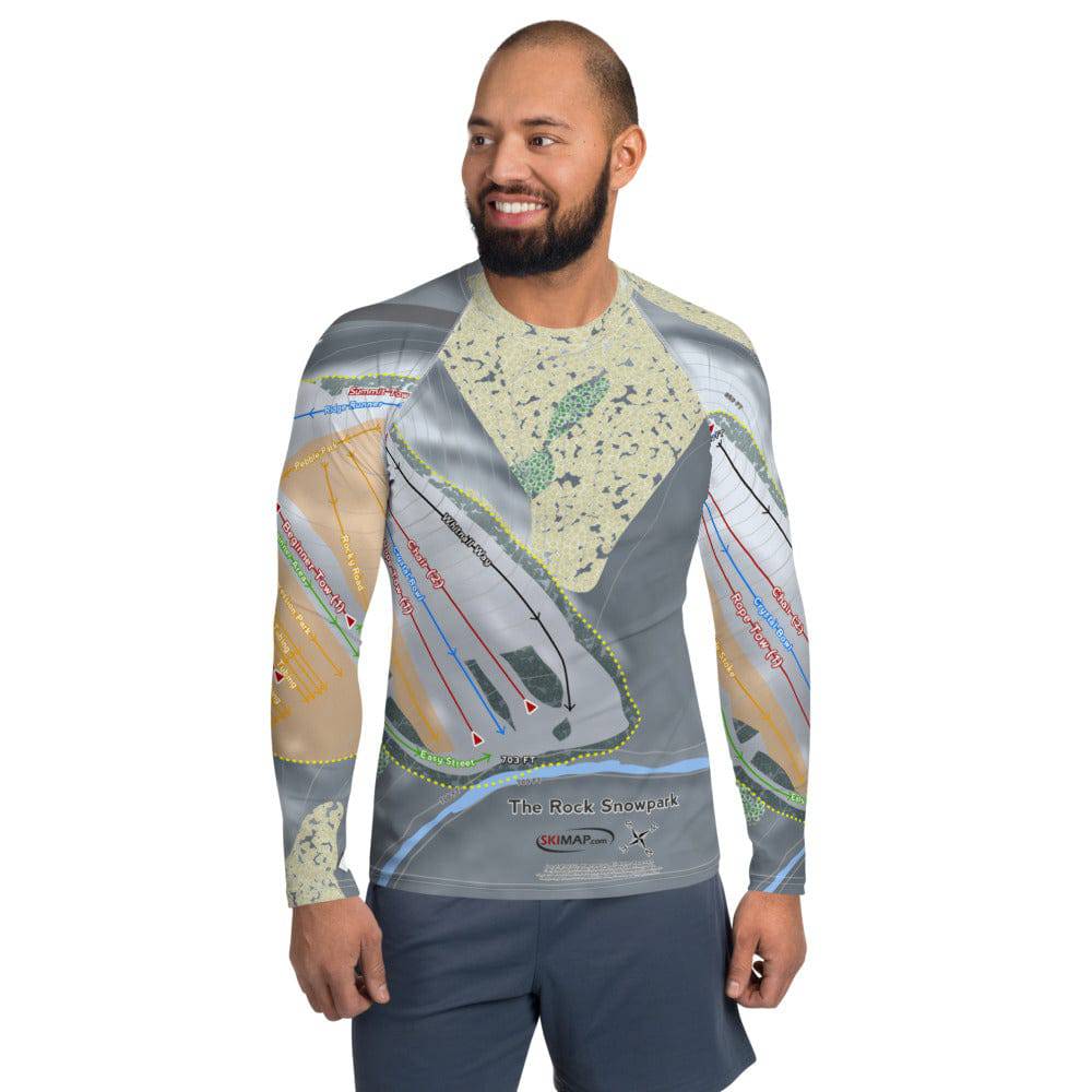 The Rock Snowpark, Wisconsin Ski Trail Map Men's Base Layer Top
