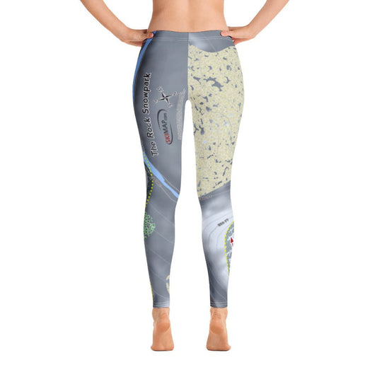The Rock Snowpark, Wisconsin Ski Trail Map Women's Base Layer Bottom - Powderaddicts