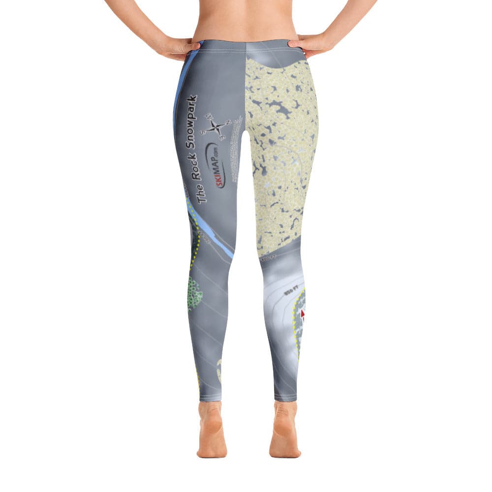 The Rock Snowpark, Wisconsin Ski Trail Map Women's Base Layer Bottom - Powderaddicts