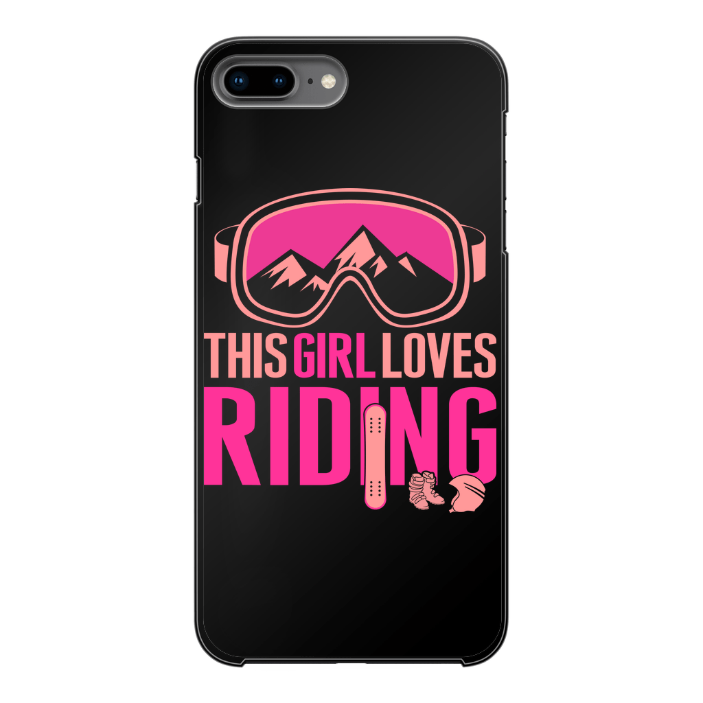 This Girl Loves Riding Back Printed Black Hard Phone Case - Powderaddicts
