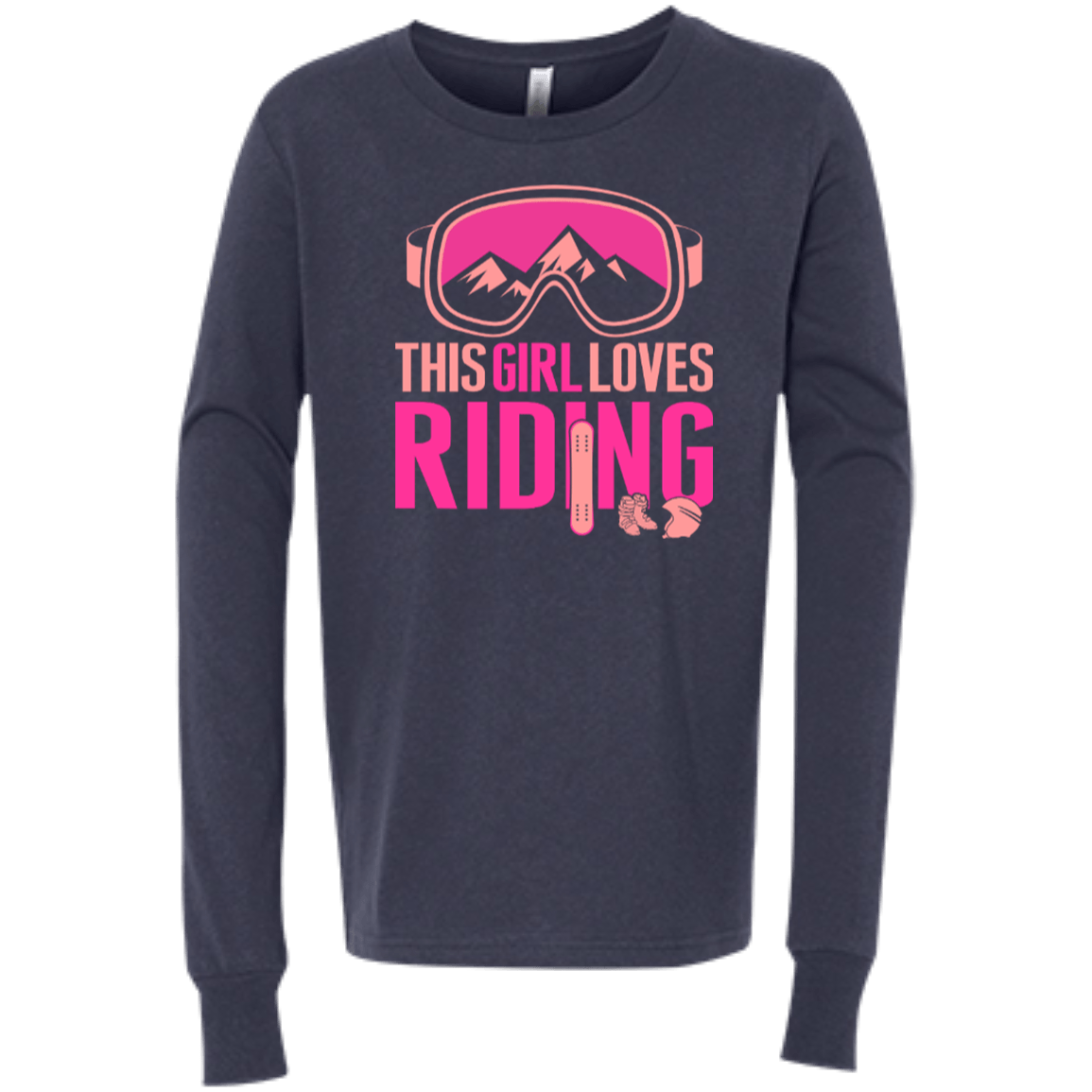 This Girl Loves Riding Youth Long Sleeves - Powderaddicts