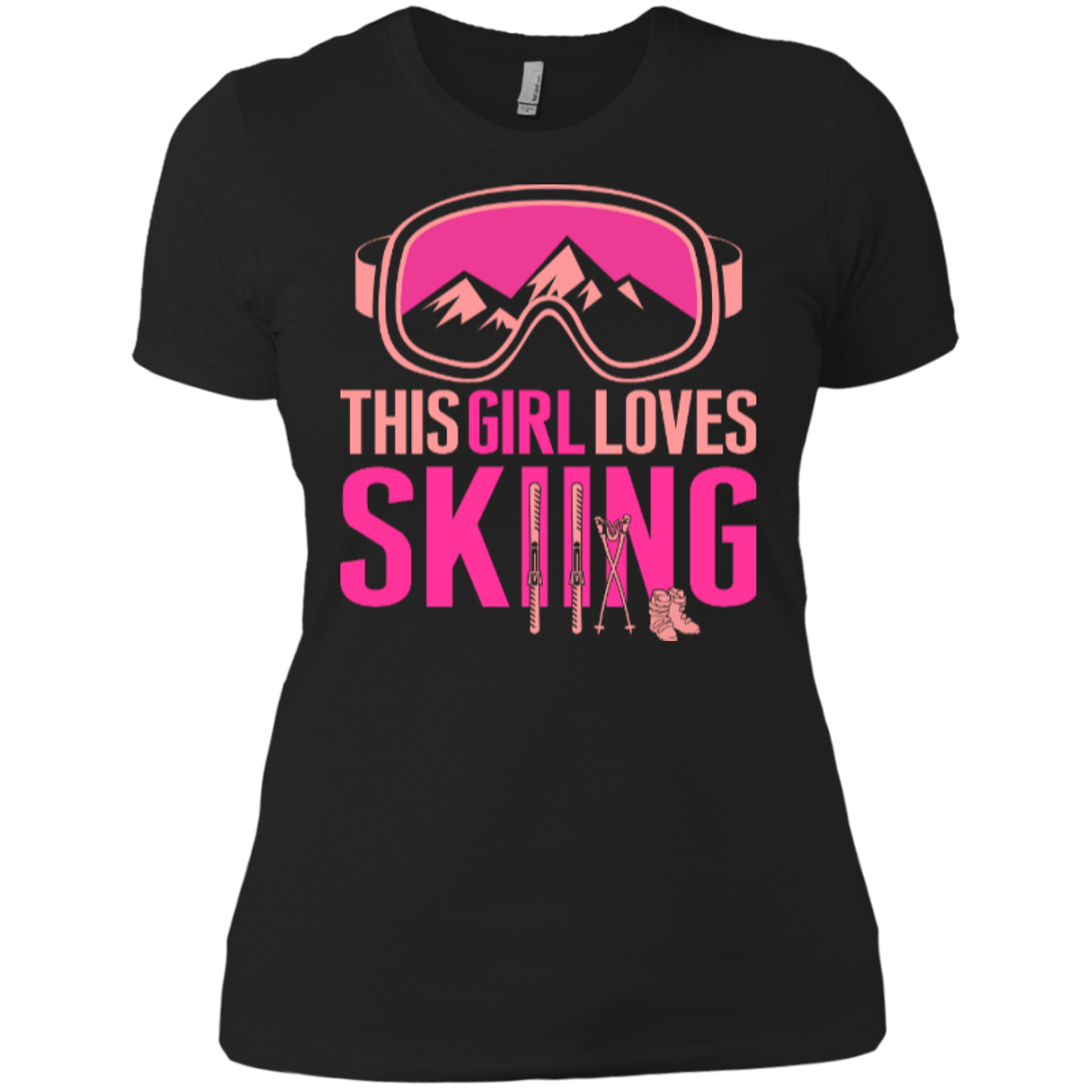 This Girl Loves Skiing Ladies Tees - Powderaddicts