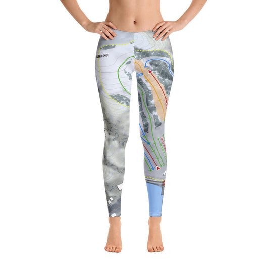 Thrill Hills, North Dakota Ski Trail Map Women's Base Layer Bottom - Powderaddicts
