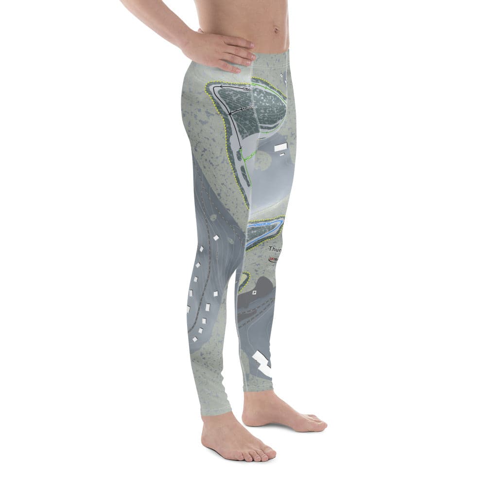 Thunder Ridge, New York Ski Trail Map Men's Base Layer Bottom - Powderaddicts