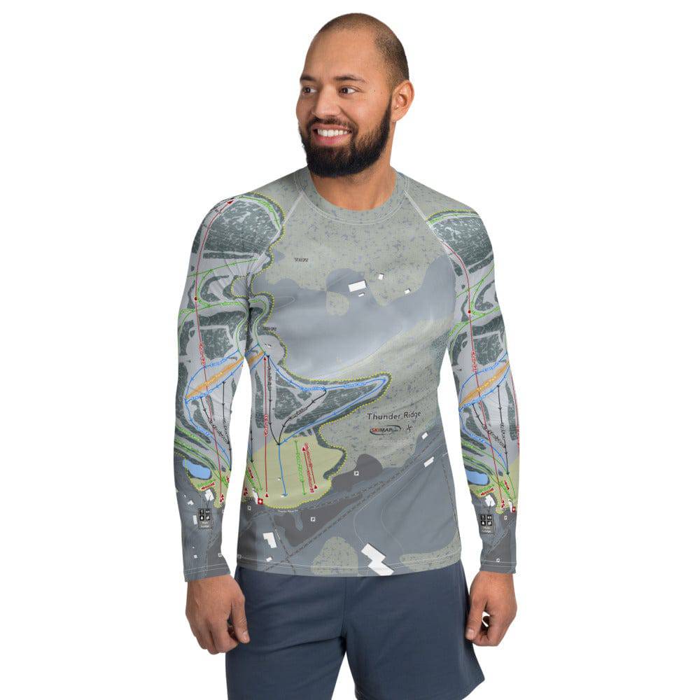 Thunder Ridge, New York Ski Trail Map Men's Base Layer Top