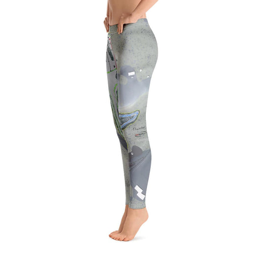Thunder Ridge, New York Ski Trail Map Women's Base Layer Bottom - Powderaddicts