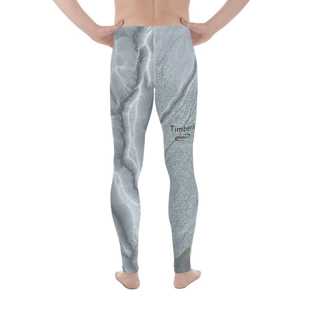 Timber line, Oregon Ski Trail Map Men's Base Layer Bottom - Powderaddicts