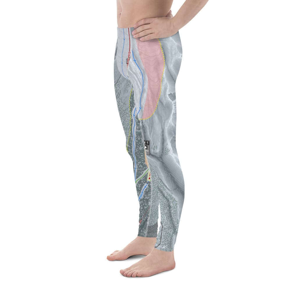 Timber line, Oregon Ski Trail Map Men's Base Layer Bottom - Powderaddicts