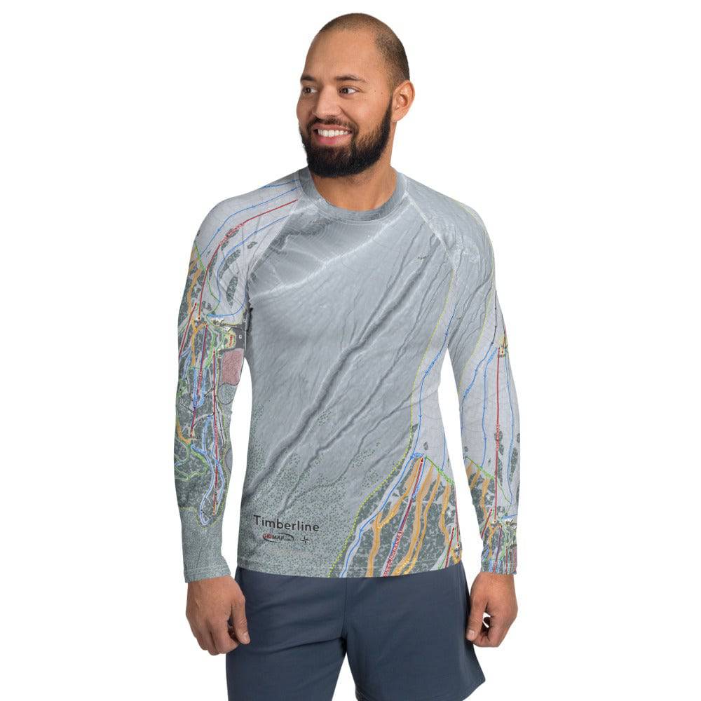 Timber line, Oregon Ski Trail Map Men's Base Layer Top