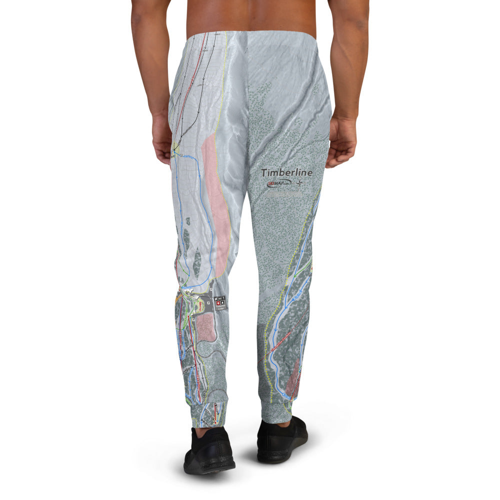 Timber line, Oregon Ski Trail Map Men's Mid-Layer - Powderaddicts