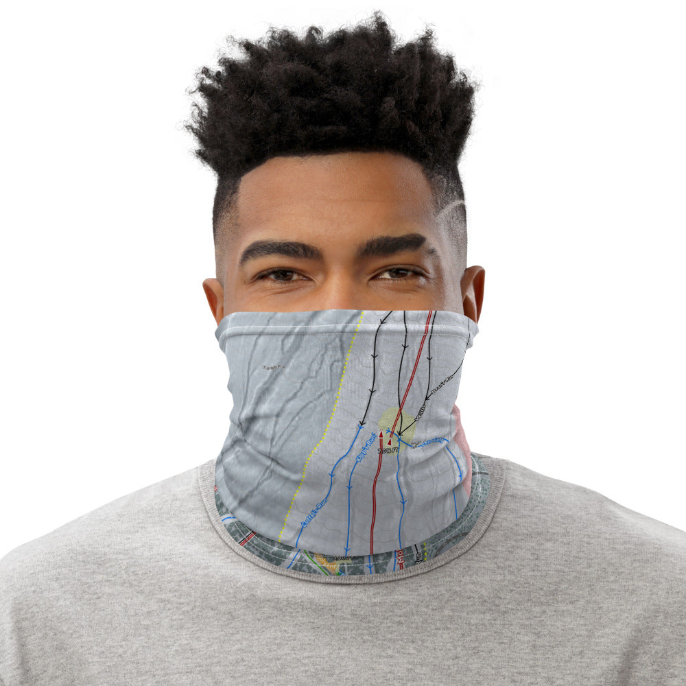 Timber line, Oregon Ski Trail Map Printed Neck Gaiter
