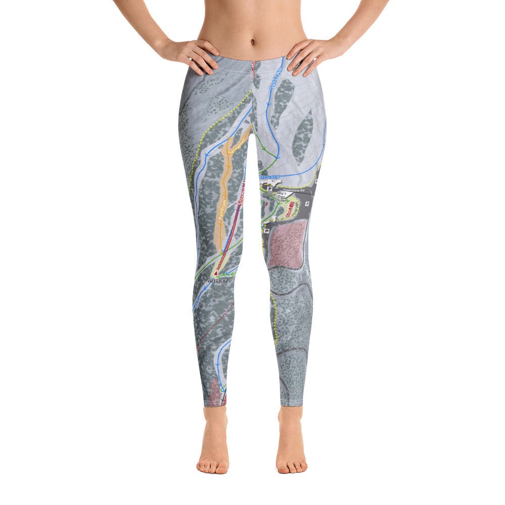 Timber line, Oregon Ski Trail Map Women's Base Layer Bottom - Powderaddicts