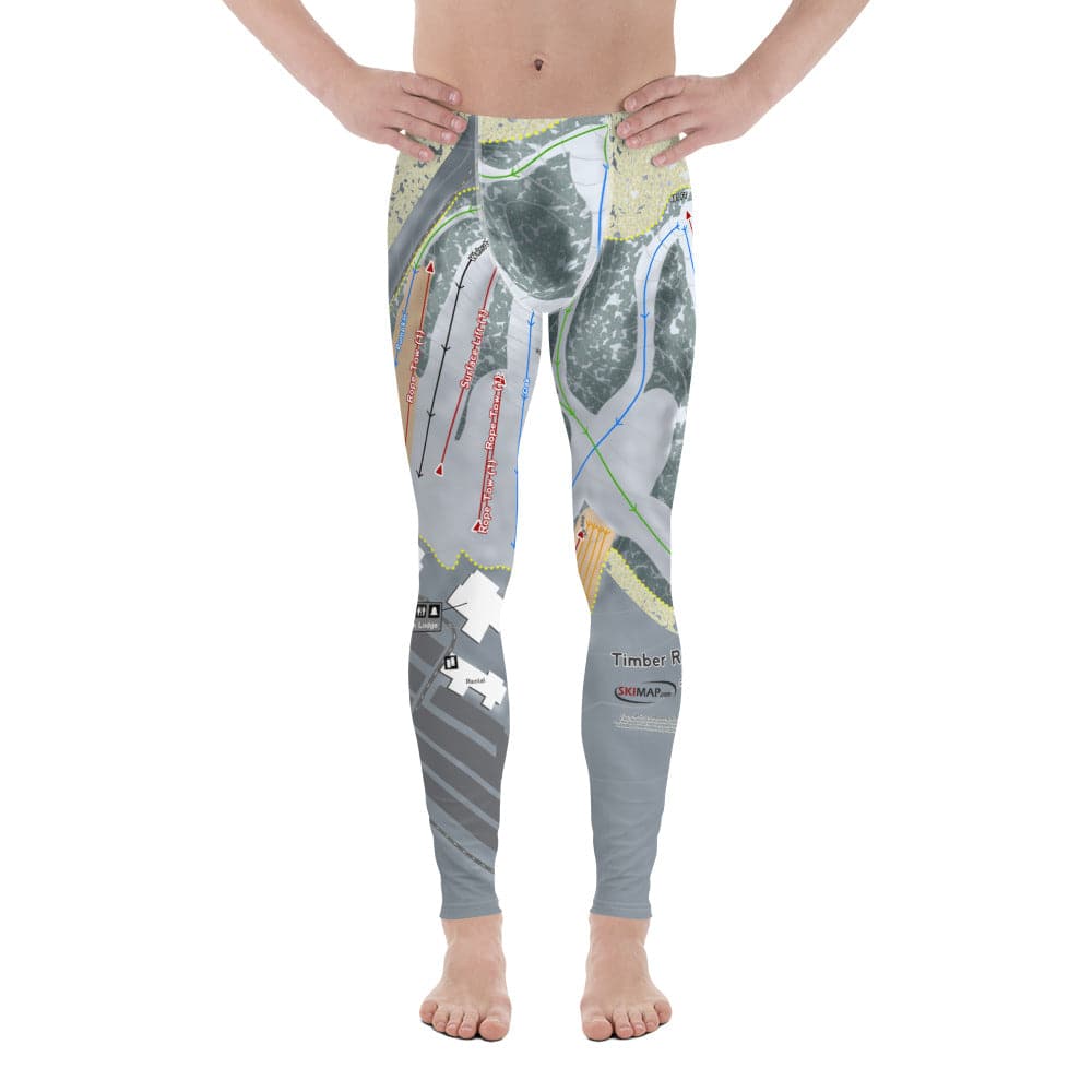 Timber Ridge, Michigan Ski Trail Map Men's Base Layer Bottom