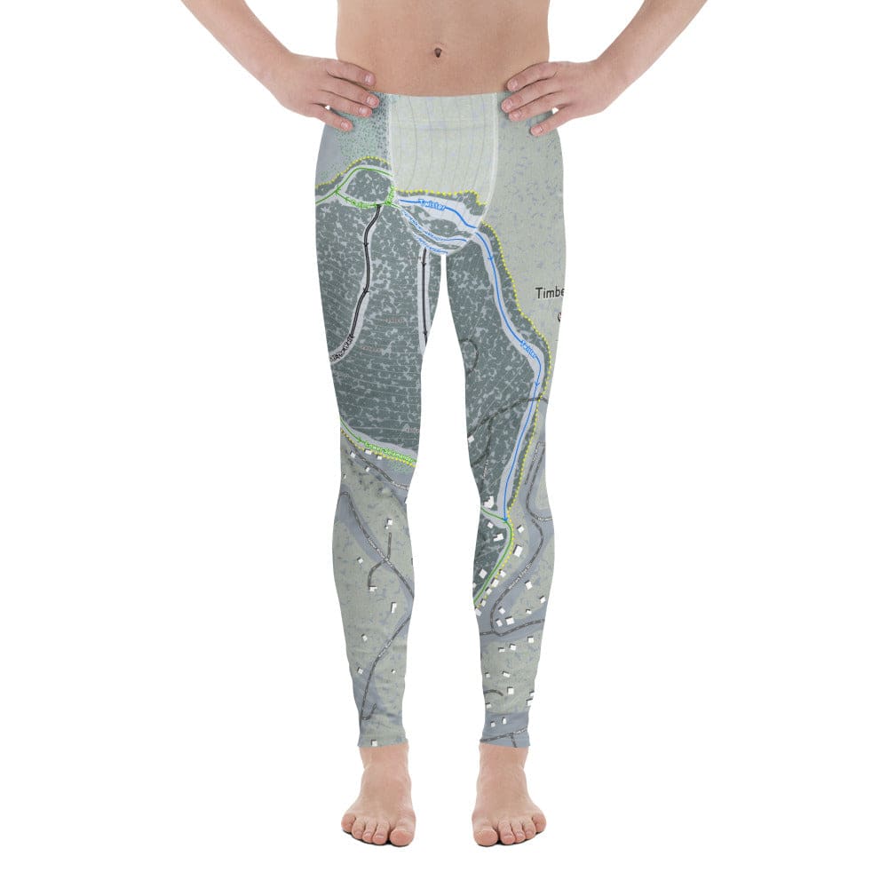 Timberline Mountain, West Virginia Ski Trail Map Men's Base Layer Bottom - Powderaddicts
