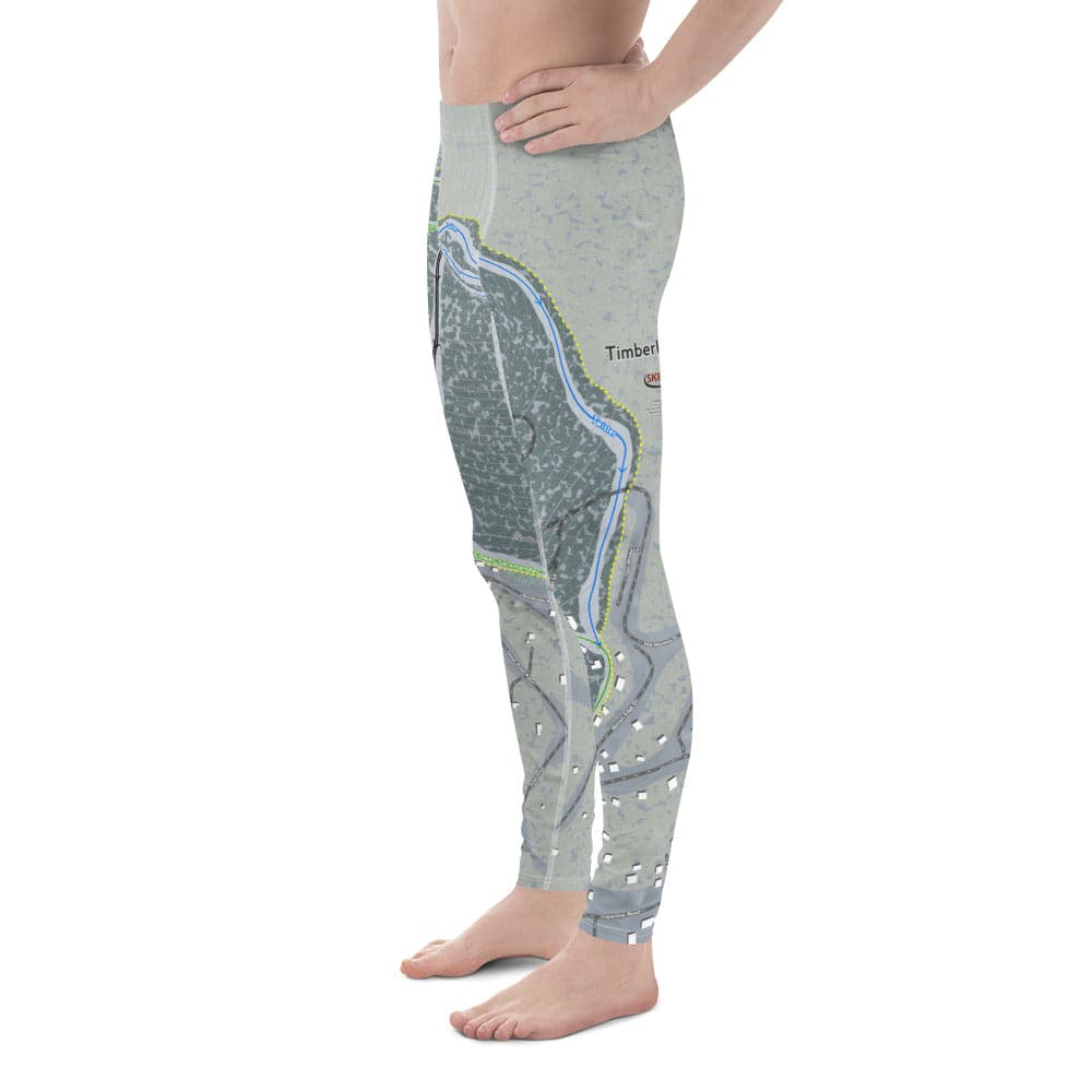 Timberline Mountain, West Virginia Ski Trail Map Men's Base Layer Bottom - Powderaddicts