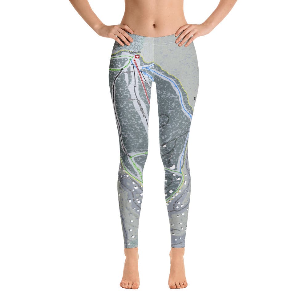 Timberline Mountain, West Virginia Ski Trail Map Women's Base Layer Bottom - Powderaddicts