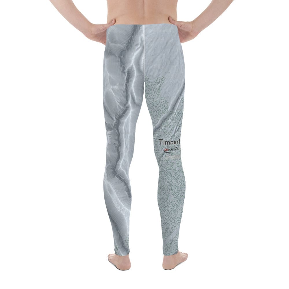 Timberline, Oregon Ski Trail Map Men's Base Layer Bottom - Powderaddicts