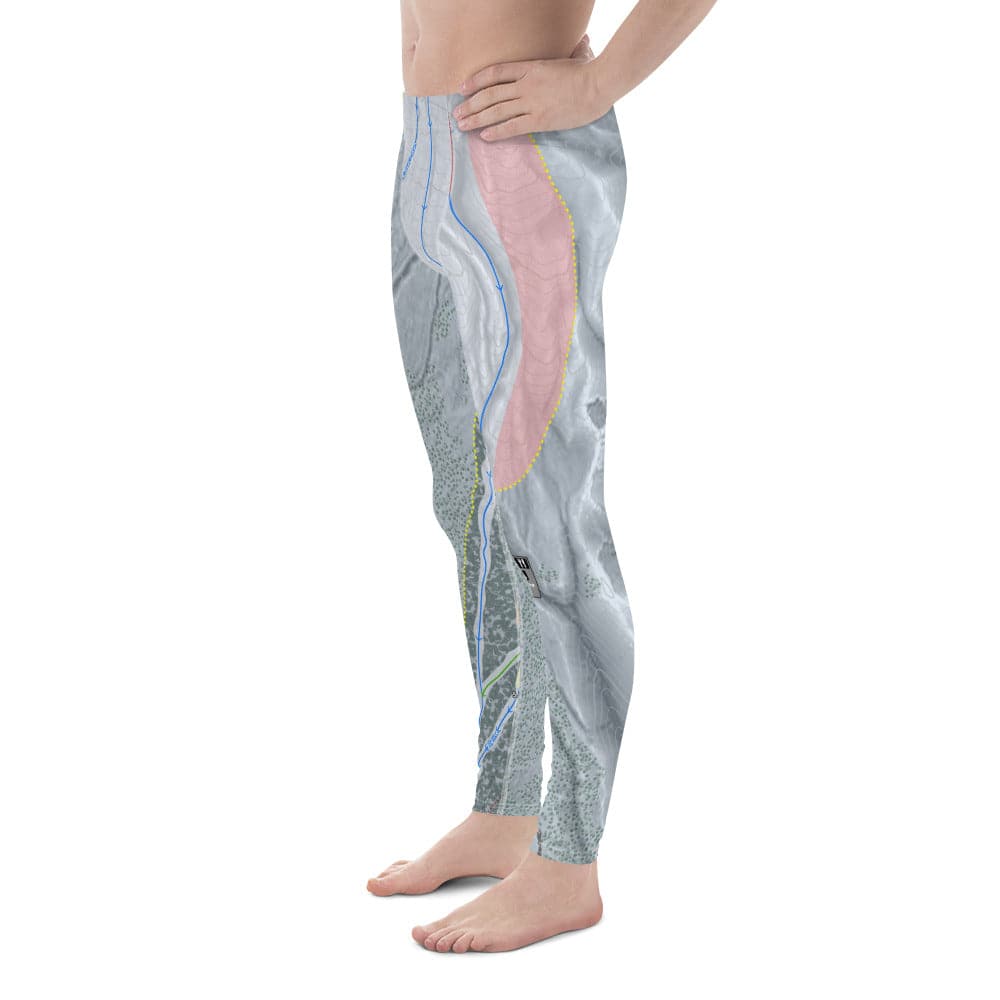 Timberline, Oregon Ski Trail Map Men's Base Layer Bottom - Powderaddicts