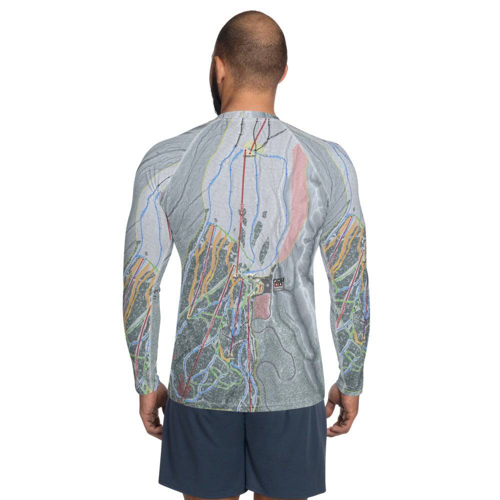 Timberline, Oregon Ski Trail Map Men's Base Layer Top - Powderaddicts
