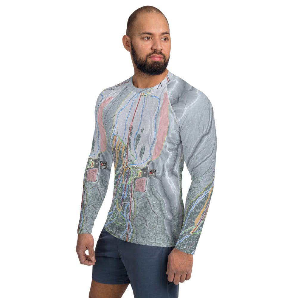 Timberline, Oregon Ski Trail Map Men's Base Layer Top - Powderaddicts