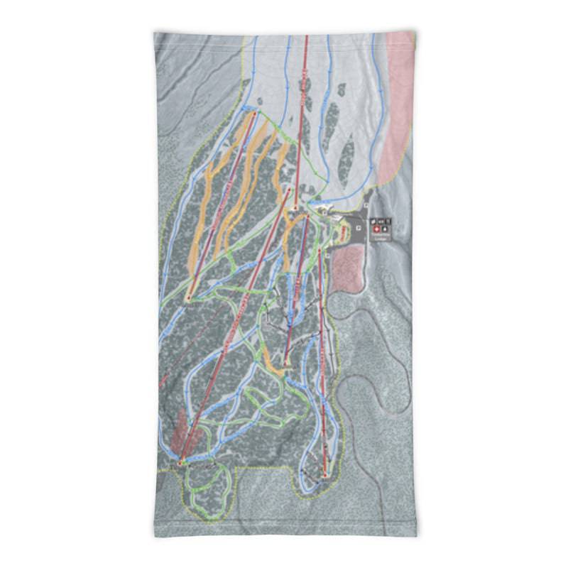 Timberline, Oregon Ski Trail Map Printed Neck Gaiter - Powderaddicts