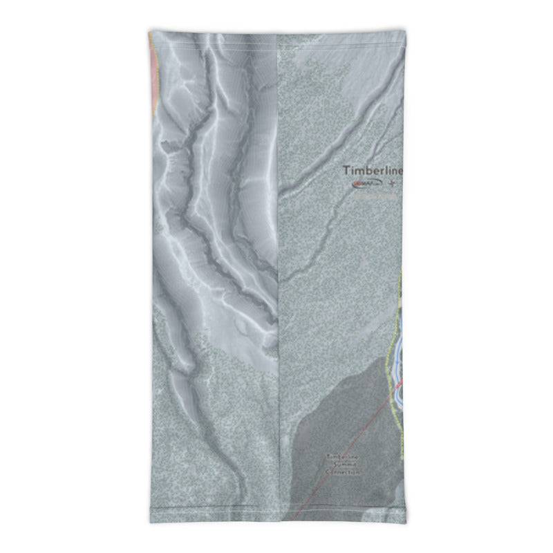 Timberline, Oregon Ski Trail Map Printed Neck Gaiter - Powderaddicts
