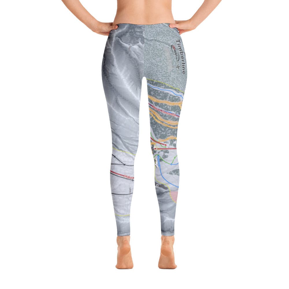 Timberline, Oregon Ski Trail Map Women's Base Layer Bottom - Powderaddicts