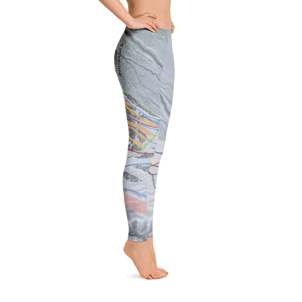 Timberline, Oregon Ski Trail Map Women's Base Layer Bottom - Powderaddicts