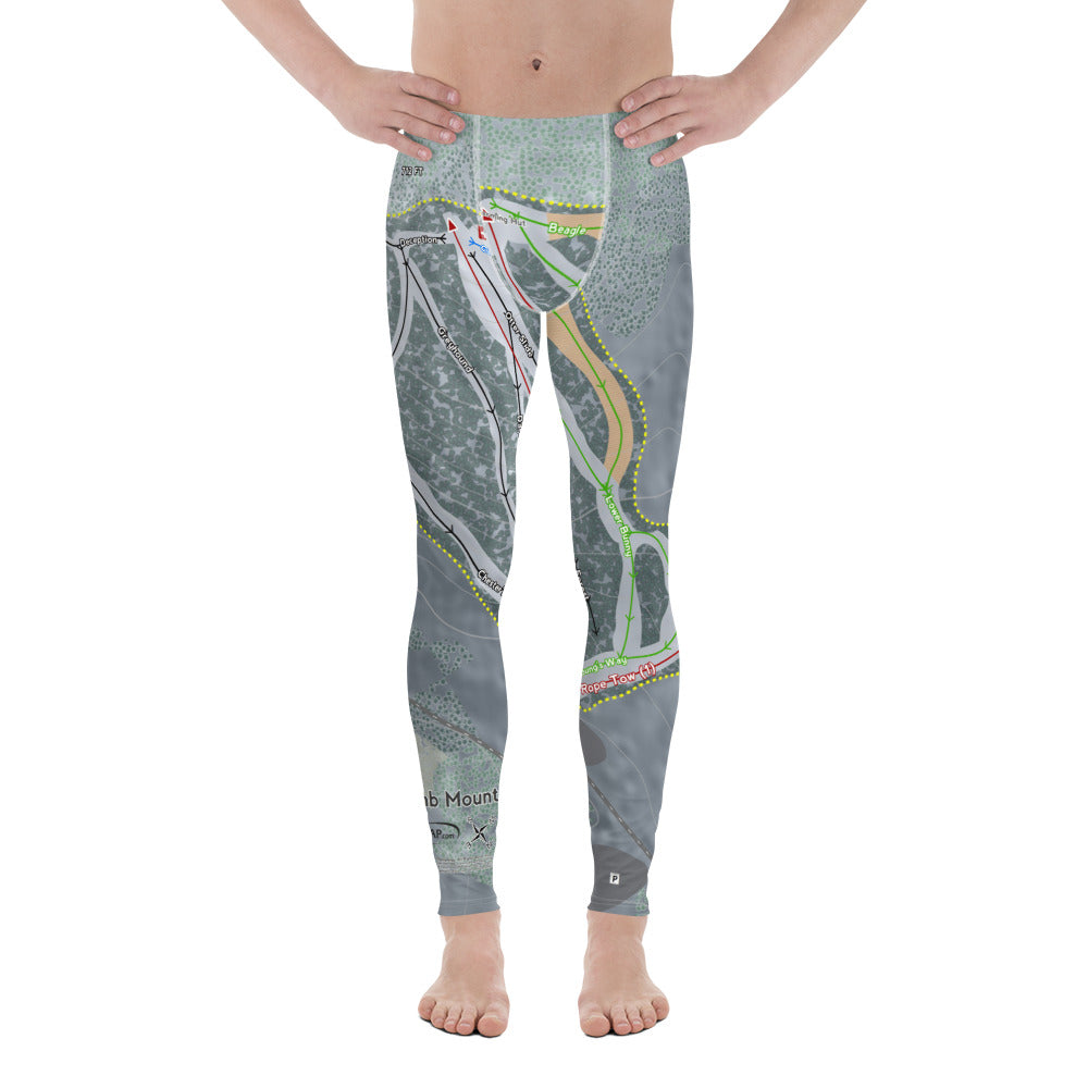 Titcomb Mountain, Maine Ski Trail Map Men's Base Layer Bottom