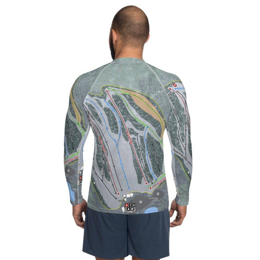 Titcomb Mountain, Maine Ski Trail Map Men's Base Layer Top - Powderaddicts