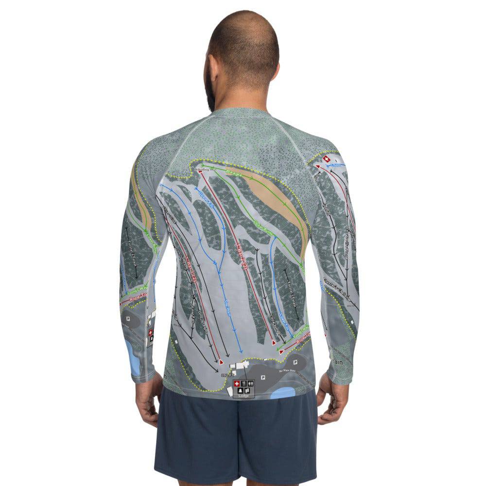 Titcomb Mountain, Maine Ski Trail Map Men's Base Layer Top - Powderaddicts