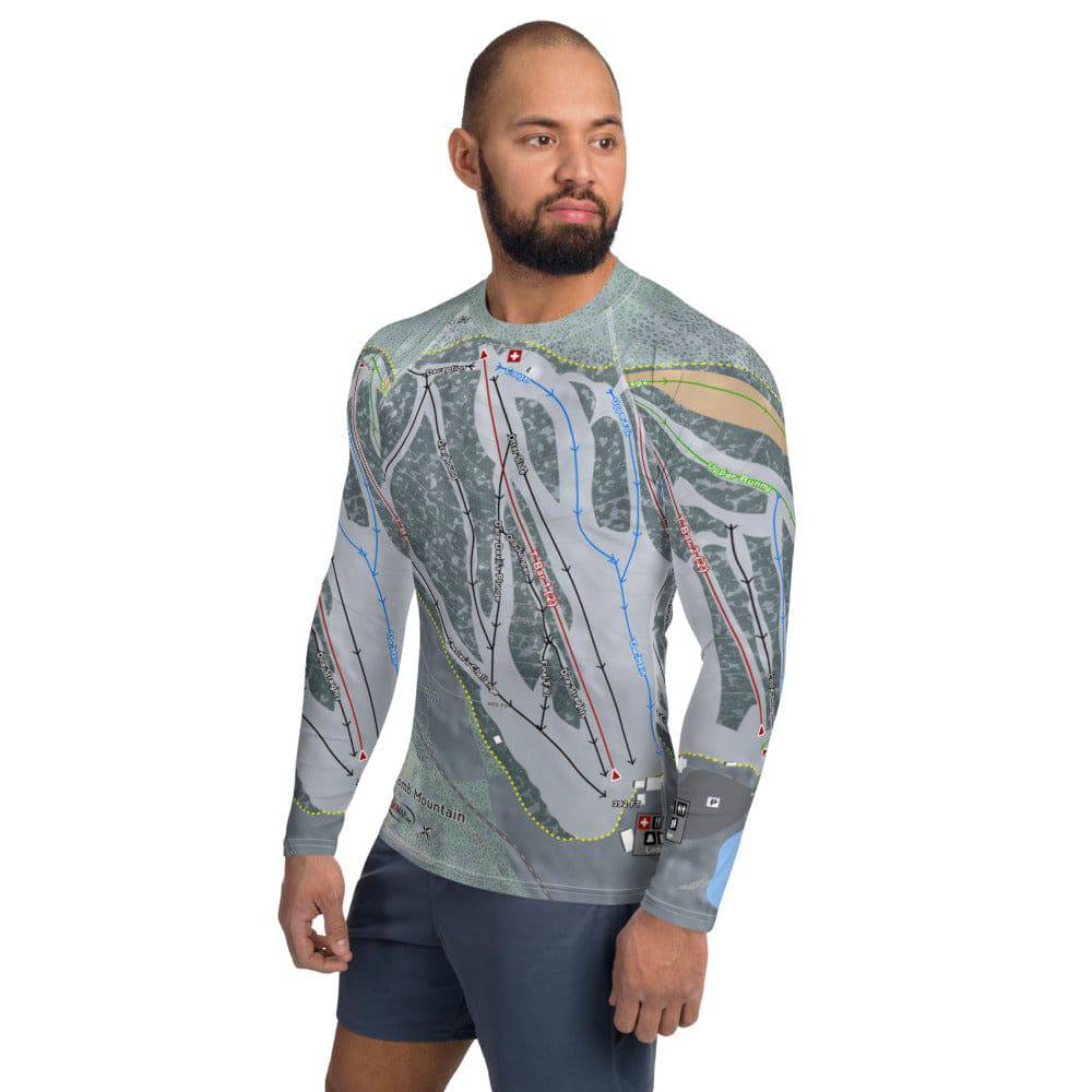Titcomb Mountain, Maine Ski Trail Map Men's Base Layer Top - Powderaddicts