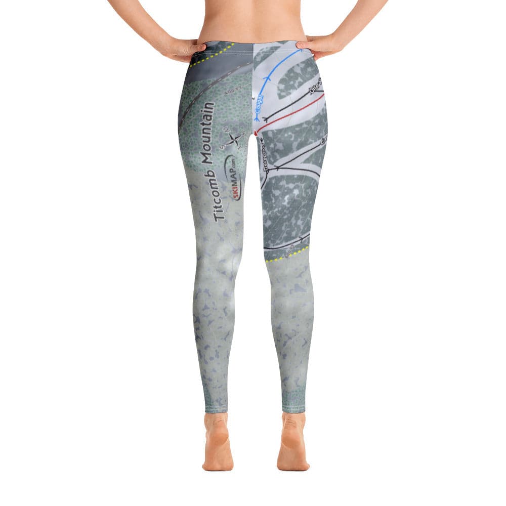 Titcomb Mountain, Maine Ski Trail Map Women's Base Layer Bottom - Powderaddicts